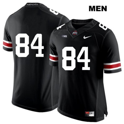 Men's NCAA Ohio State Buckeyes Brock Davin #84 College Stitched No Name Authentic Nike White Number Black Football Jersey MB20Q73OE